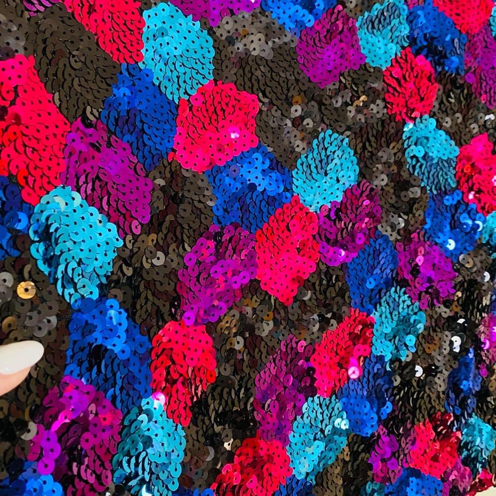 Fun Sequined Mini Skirt - Picture 3 of 3